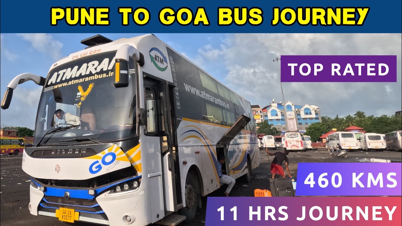 AC sleeper Private bus journey from Pune to Goa in budget |Atmaram travels Gobus full journey #goa