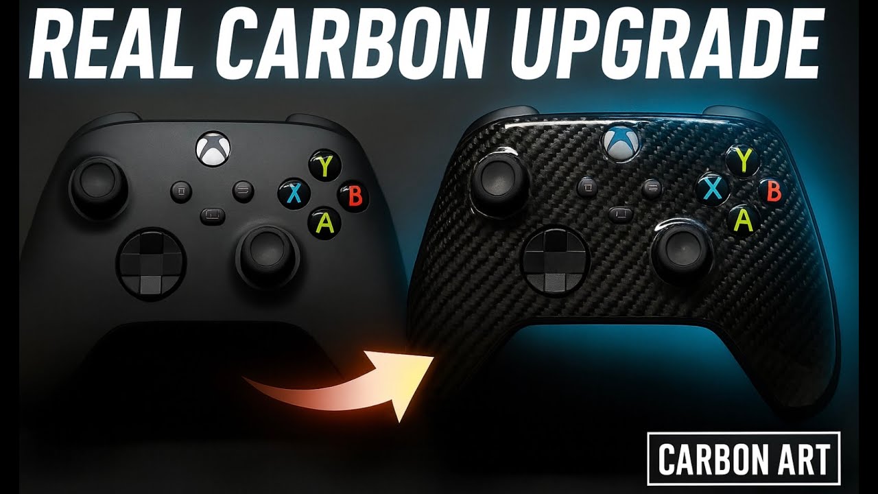 Real Carbon Fiber Xbox Controller 🔥 Full Transformation | DIY Carbon Project