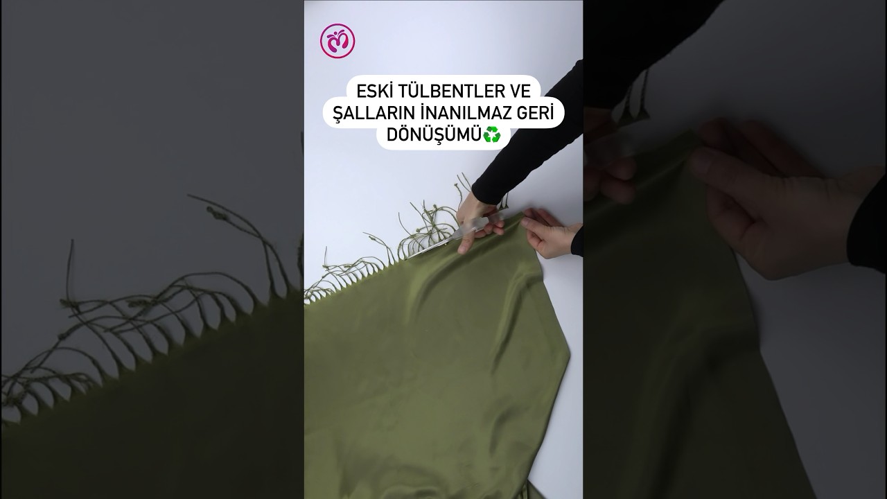Eski t&uuml;lbentlerin ve şalların inanılmaz geri d&ouml;n&uuml;ş&uuml;m&uuml;..♻️ Recycling / DIY #short #shorts