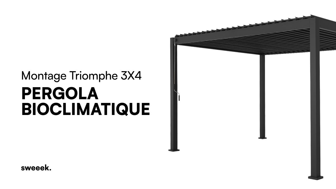 Montage pergola bioclimatique Triomphe 3x4m