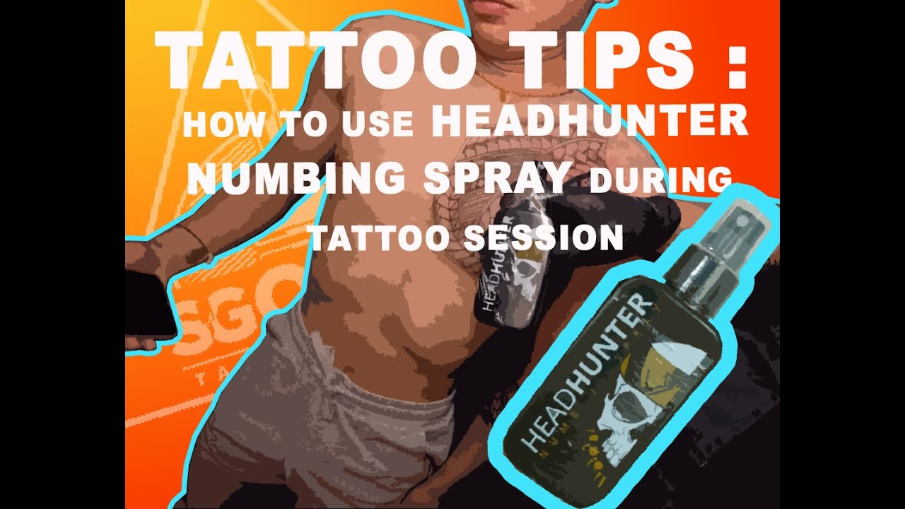 TATTOO TIPS: HOW TO USE HEADHUNTER NUMBING SPRAY BY MICHAEL RIFF VESTIL