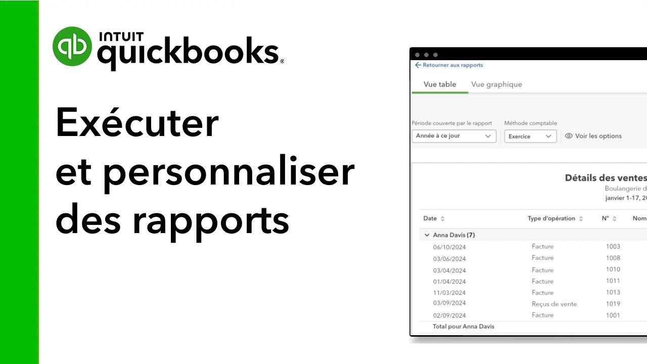 Comment exécuter et personnaliser des rapports dans QuickBooks en ligne