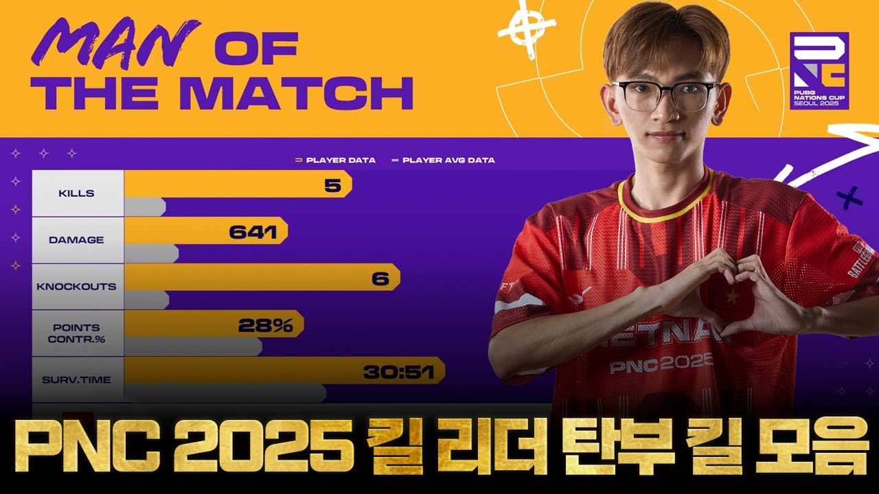 PNC 2025 킬 리더 탄부 킬 모음 PNC 2025 Vietnam tanvuu kill highlight [해묵 배틀그라운드]