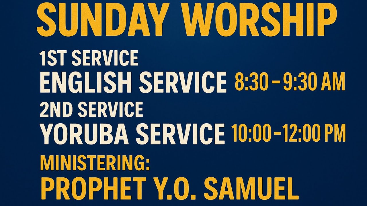SECOND SUNDAY IN THE MONTH OF MARCH'26| PRO. DR.Y.O. SAMUEL