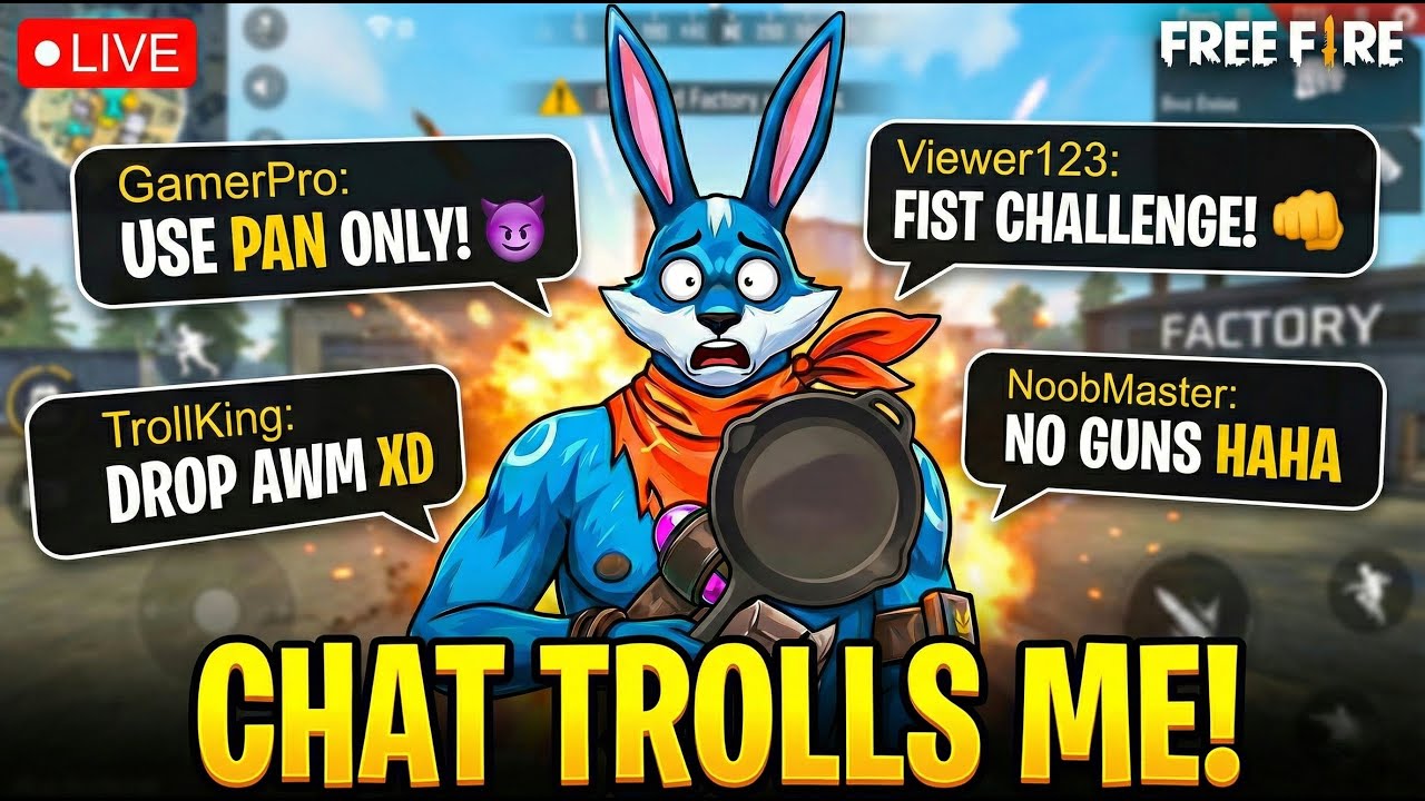 LIVE🔴CHAT DECIDES MY WEAPON! 😱💀 (Subscribers Control My Game) #freefirelive