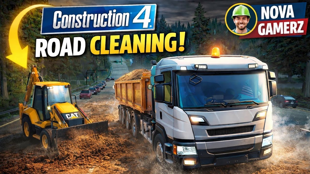 Road Cleaning 🔥 | Construction Simulator 4 | Nova Gamerz