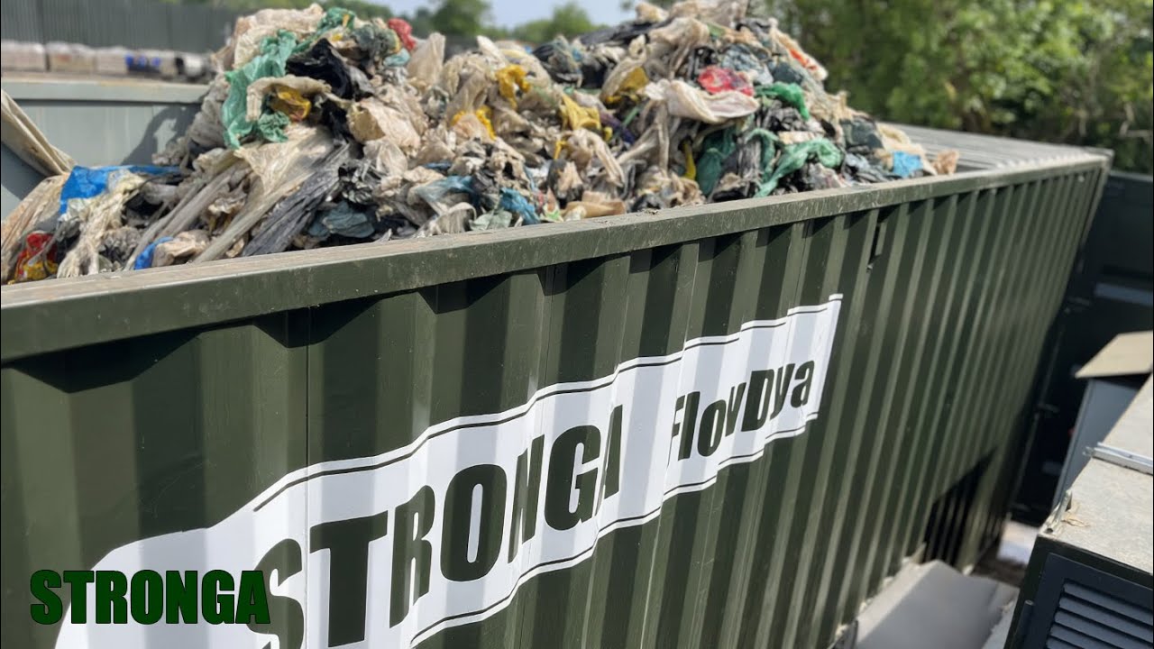 Forberedelse af plastaffald til pyrolyse; med Stronga