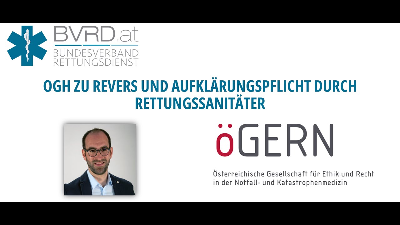 OGH zu Revers und Aufklärungspflicht durch Rettungssanitäter