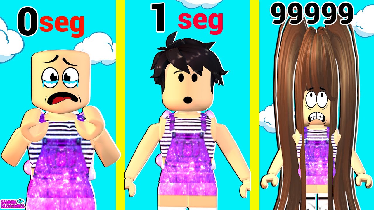 A CADA SEGUNDO MEU CABELO CRESCE NESSE JOGO DO ROBLOX! +1 Hair Size Every Second!