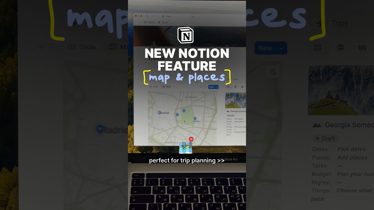 How to create a map with locations in Notion? New: map and places. My Notion templates: headvik.com