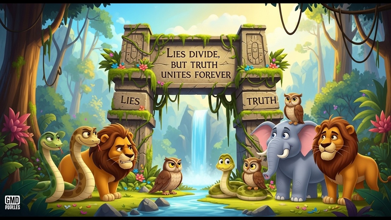 A Forest That Speaks Truth#cartoonforkids #cartoon #cartoonvideo #animals #storyvideo #viral