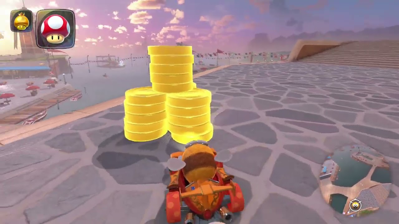 Salty salty speedway panel mission & coin - Mario kart world