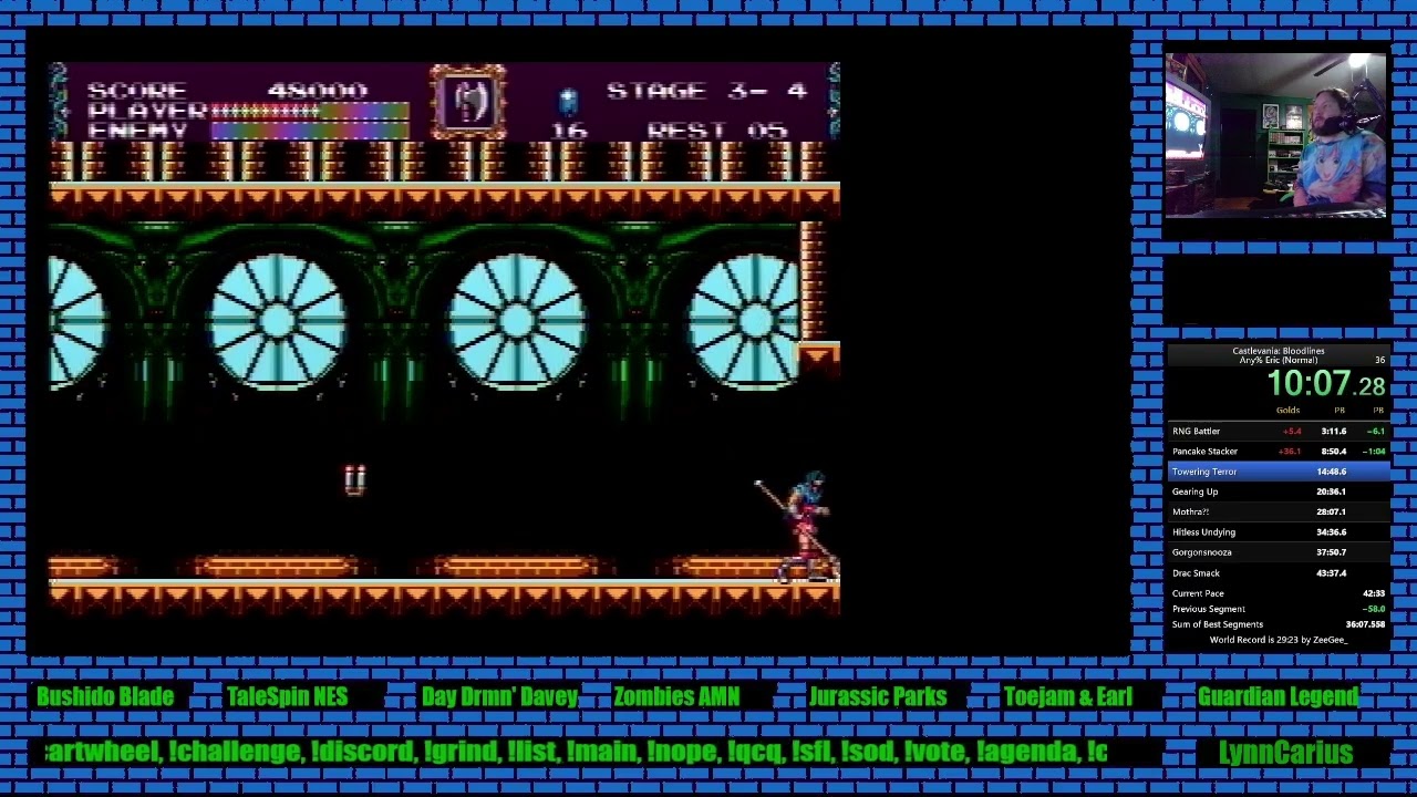 Castlevania Bloodlines Eric Normal speedrun 36:21 by LynnCarius