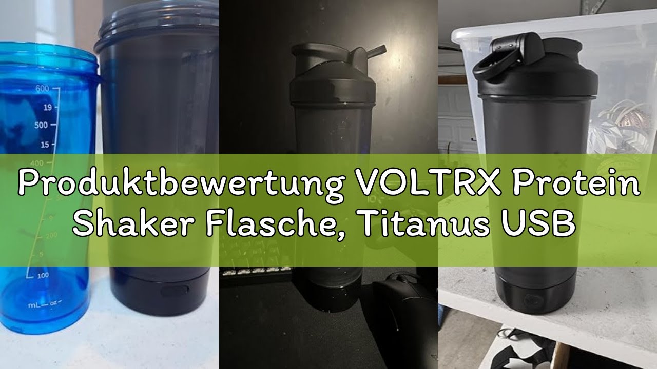 Produktbewertung VOLTRX Protein Shaker Flasche, Titanus USB C Wiederaufladbare Elektrische Protein S