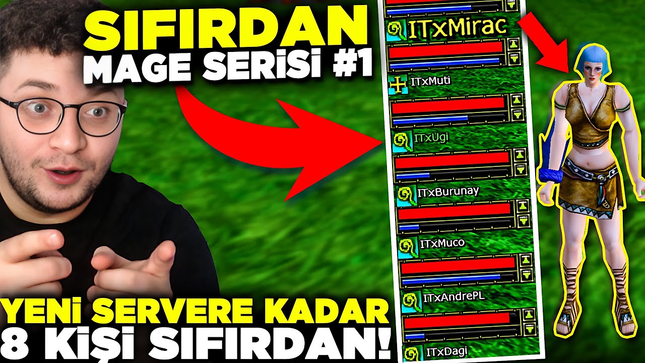 8 KİŞİ YENİ SERVER GELENE KADAR SIFIRDAN MAGE OYNUYORUZ! | SIFIRDAN MAGE SERİSİ #1 | Knight Online