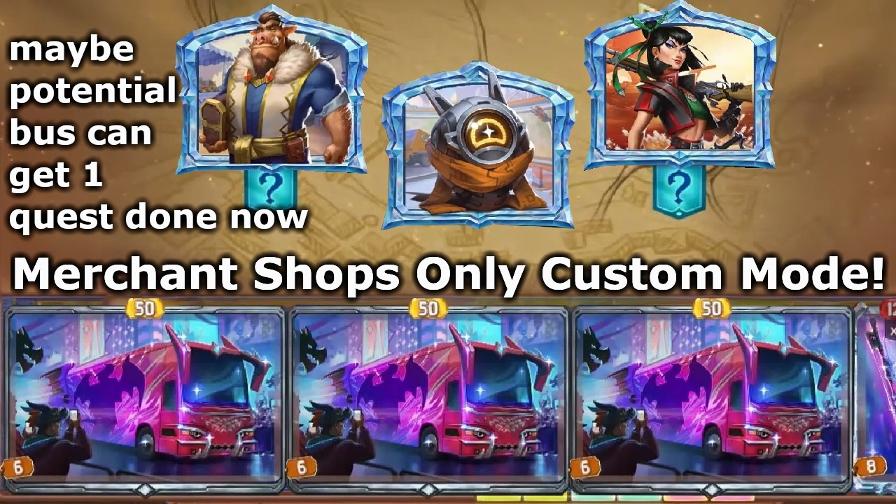 (The Bazaar) Hero Merchants Only Custom Mode! Let's Try To Make Tour Bus Do Anything At All