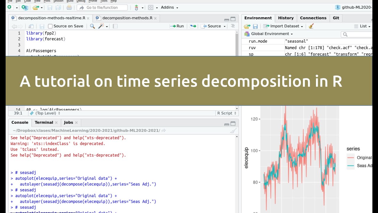 A tutorial on time series decomposition in R