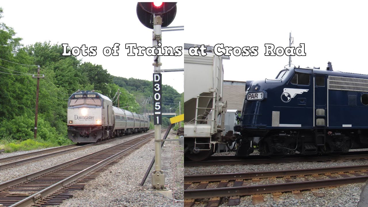 Railfanning at Cross Road! Feat: PAR 1 & 2, CSX, MBTA, and Downeasters