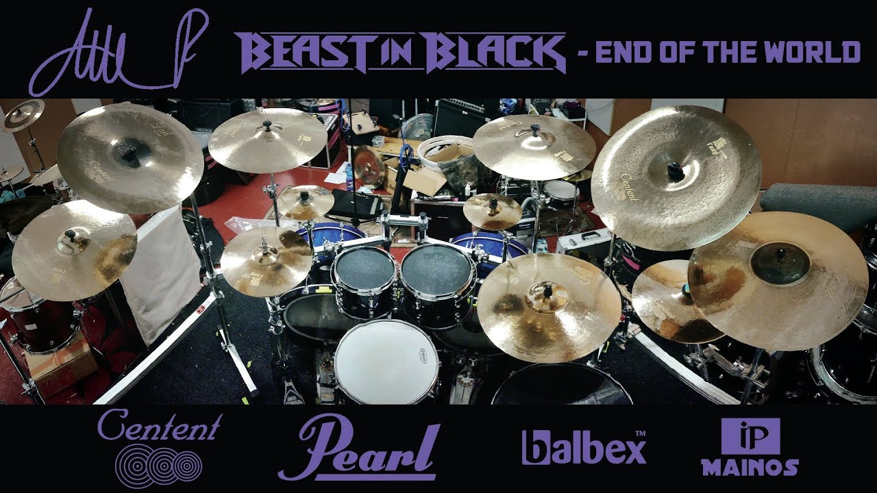 Atte P. Beast In Black - End Of The World (down pitched), drumcam