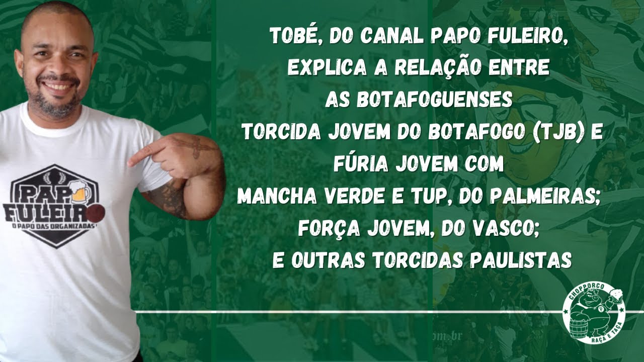 Tobé explica relação de TJB e Fúria Jovem, do Botafogo, com Mancha, TUP, Força Jovem e mais torcidas