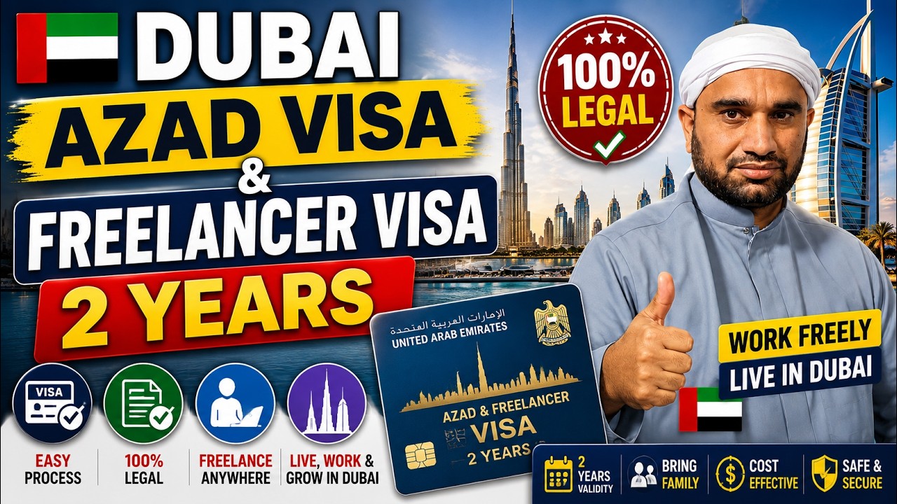 Dubai Azad Visa & Freelancer Visa 2026 | 2-Year UAE Residence Visa, Cost & Requirements 🇦🇪