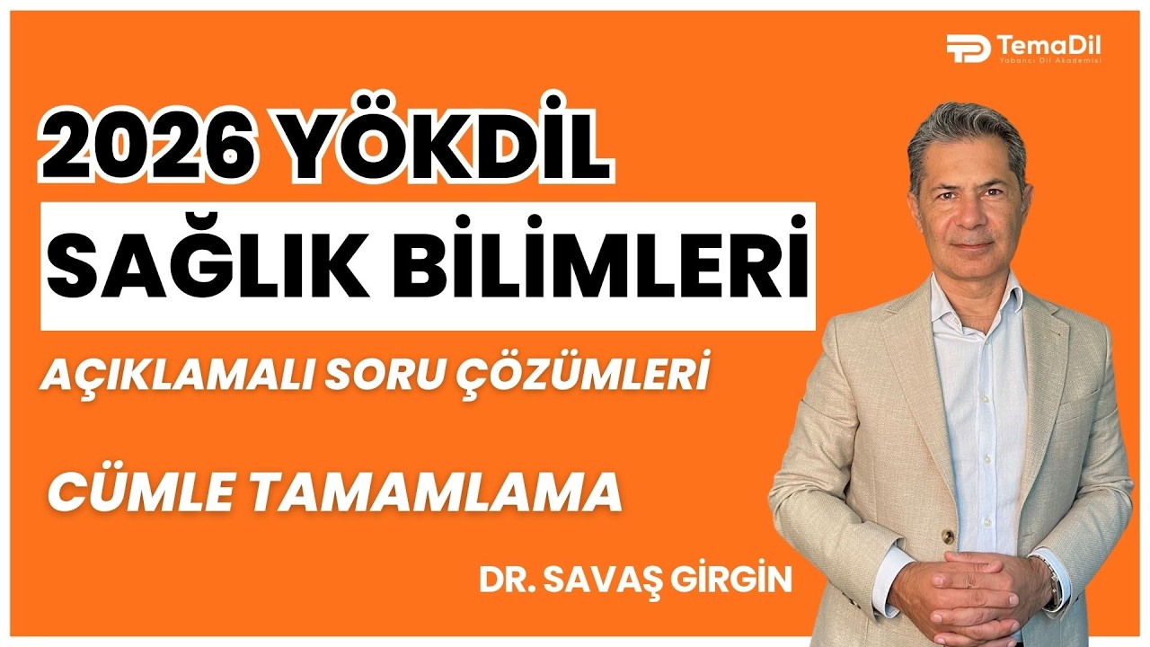 📚 YÖKDİL Sağlık Bilimleri | Cümle Tamamlama Sorularında Bağlaçlarla Puan Kazan! 🔥