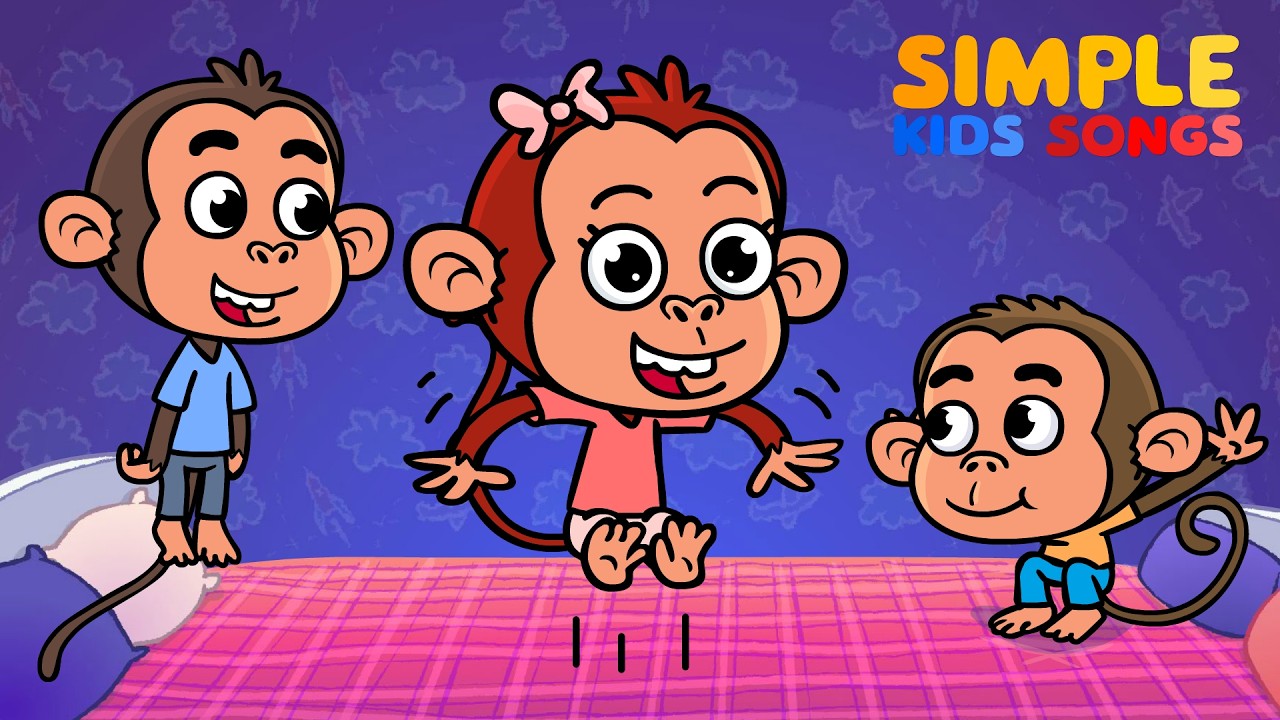 5 Little Monkeys Jumping On The Bed | Song for Childrens from Simple Kids Songs channel