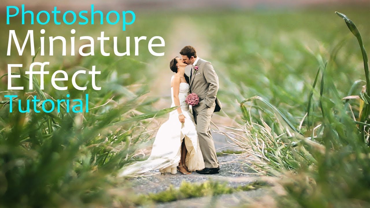 MINIATURE EFFECT photoshop tutorial | wedding photo