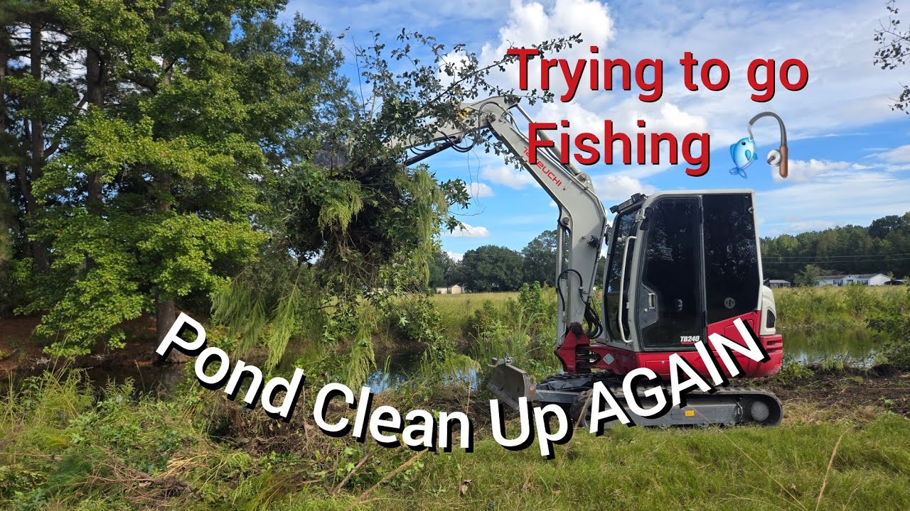 Pond Clean Up, Trying to go Fishing 🎣 