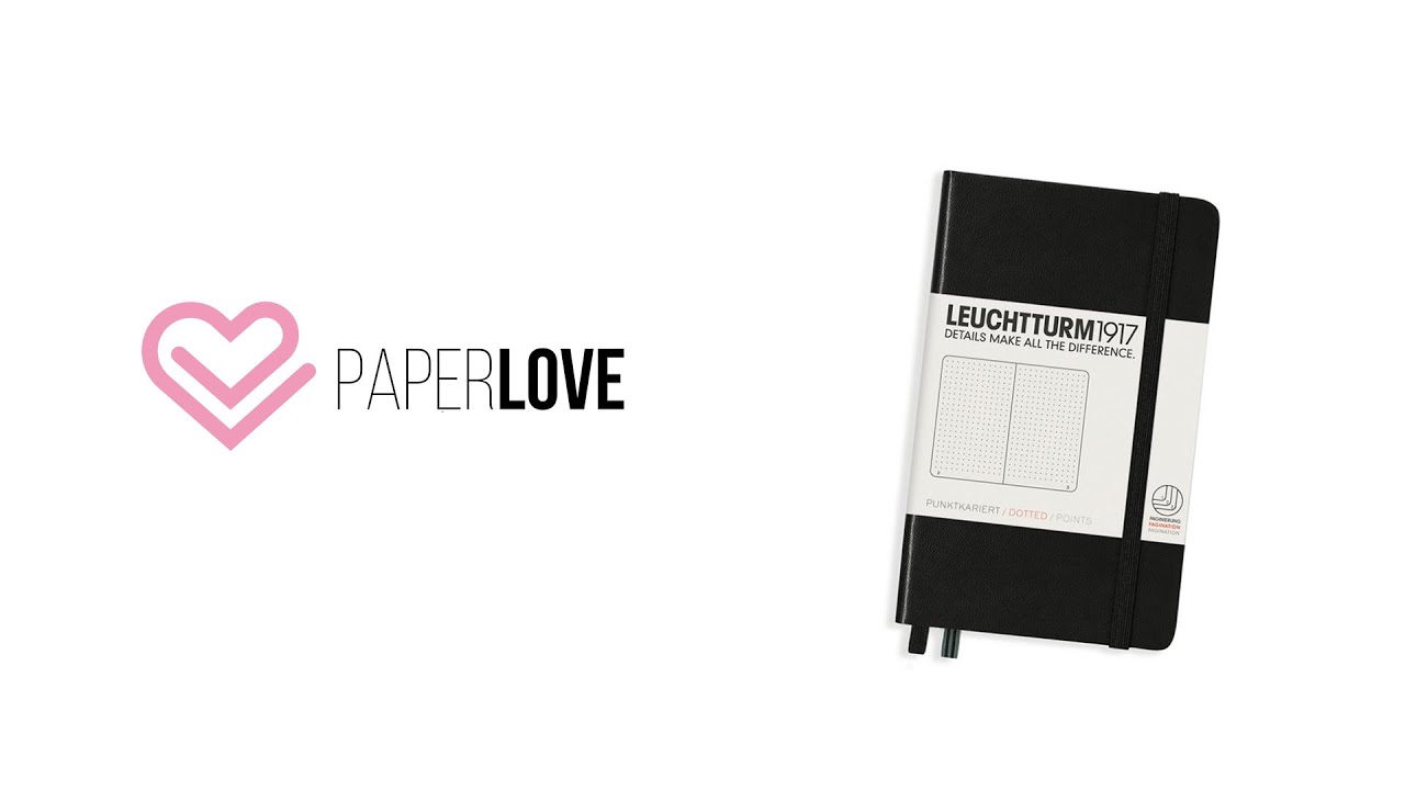 Tečkovaný Zápisník Leuchtturm1917 Pocket - Black - Paperlove.cz - unboxing