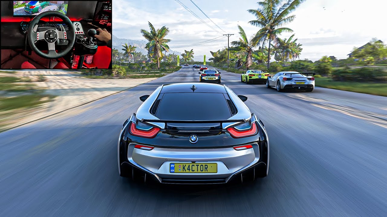 900HP BMW İ8 Goliath Race - Forza Horizon 5 l Steering Wheel Gameplay