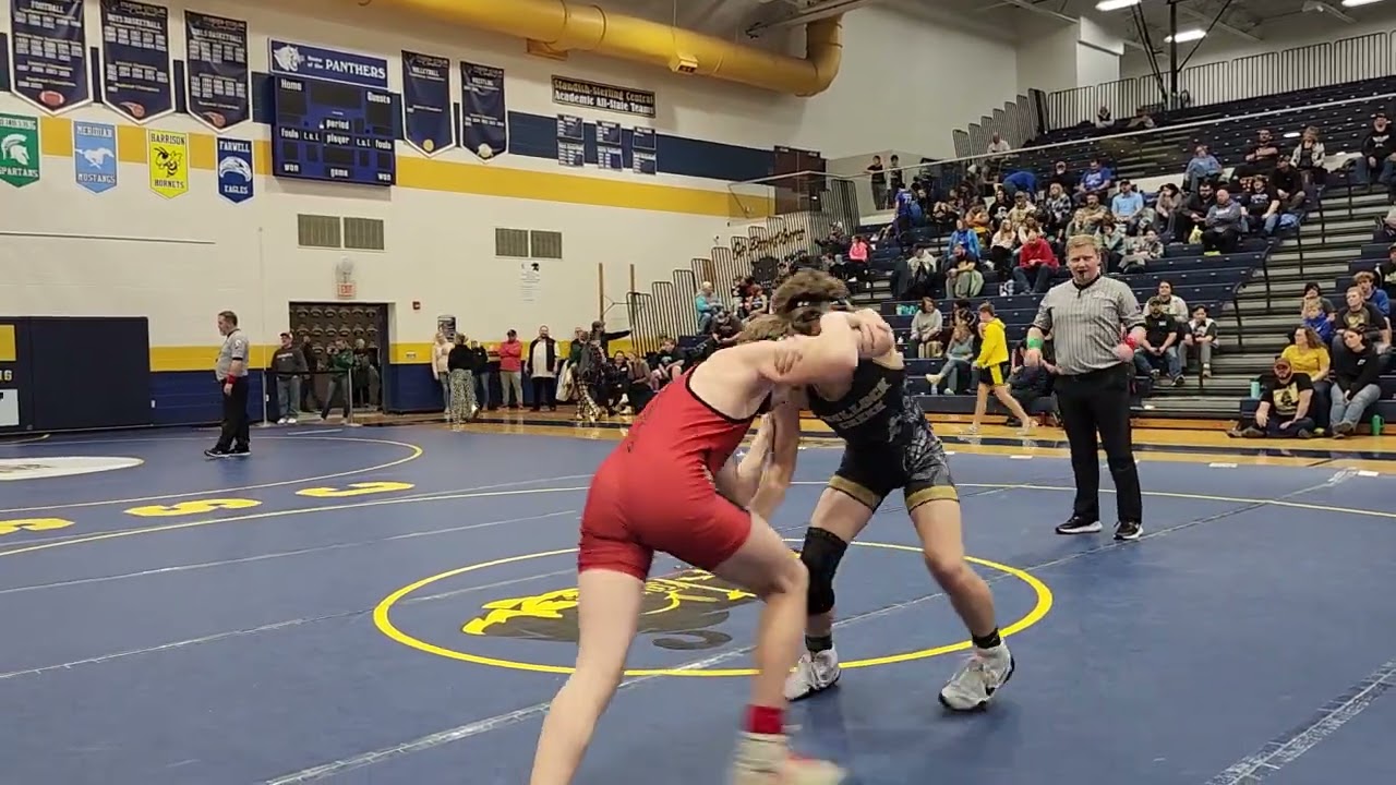 Wrestling for first at conference Lincoln Silvers Vs Ty Wangner