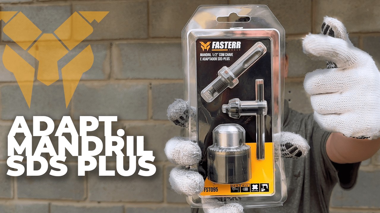 FACILIDADE NO TRABALHO COM MANDRIL ADAPTADOR SDS PLUS FASTERR FST095