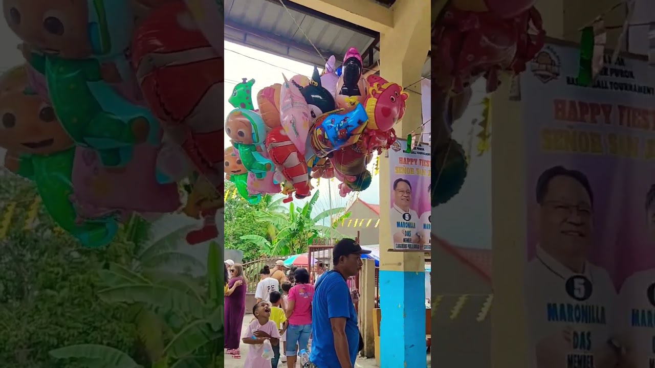 When Balloons Colors The Barangay Fiesta Philippines🎈🇵🇭#akoaymaylobo #balloons #lobo #balloon