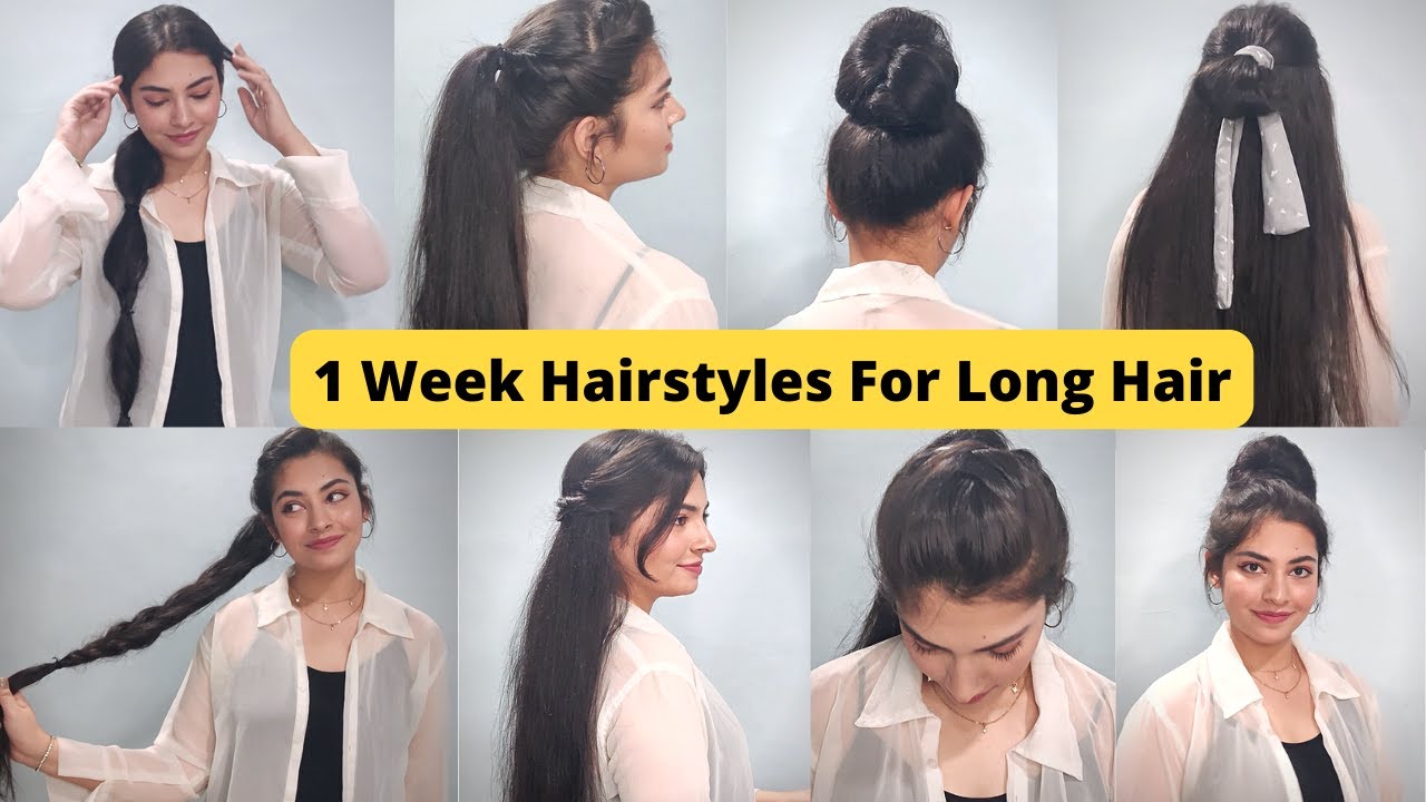 7 Different Hairstyle For 1 Week | For Medium to Long Hair | Everyday Hairstyles For Summer