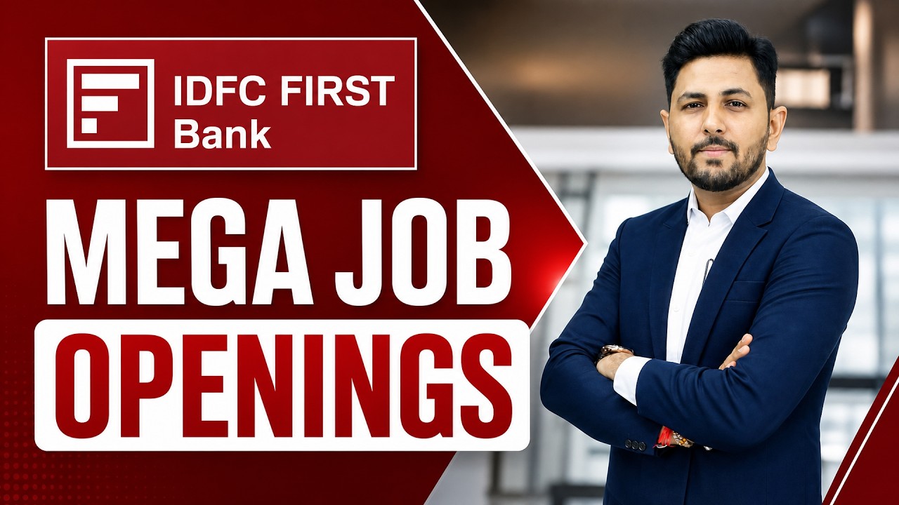 Вакансия в IDFC First Bank | Масштабный набор для начинающих | От Анкура Сэра