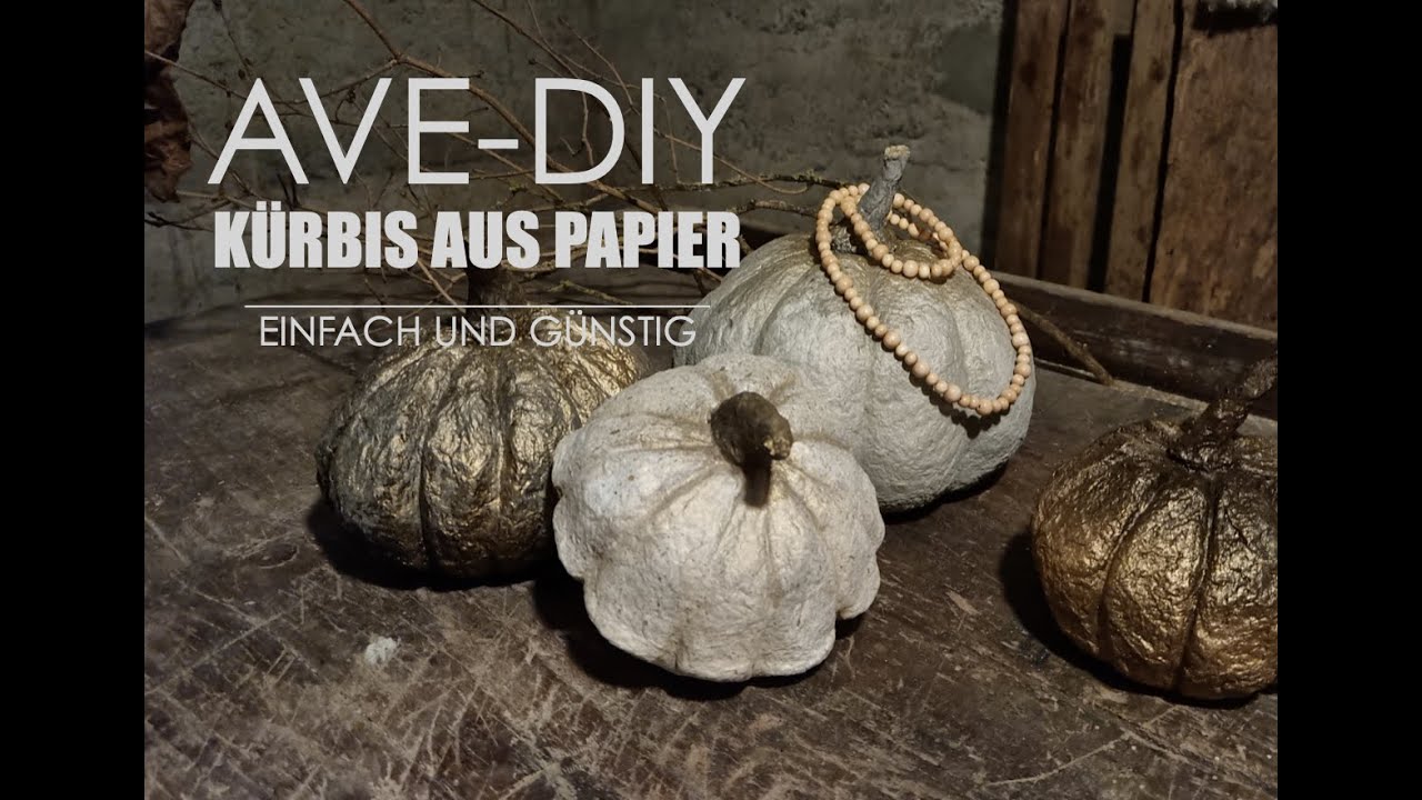 Einzigartige Kürbise aus Papier selber herstellen.