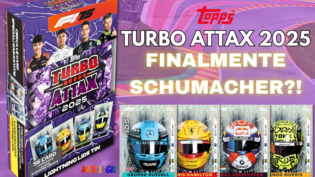 F1 TURBO ATTAX 2025 - Mega Tin Lightning Lids Tin - finalmente Schumacher?! 🏎