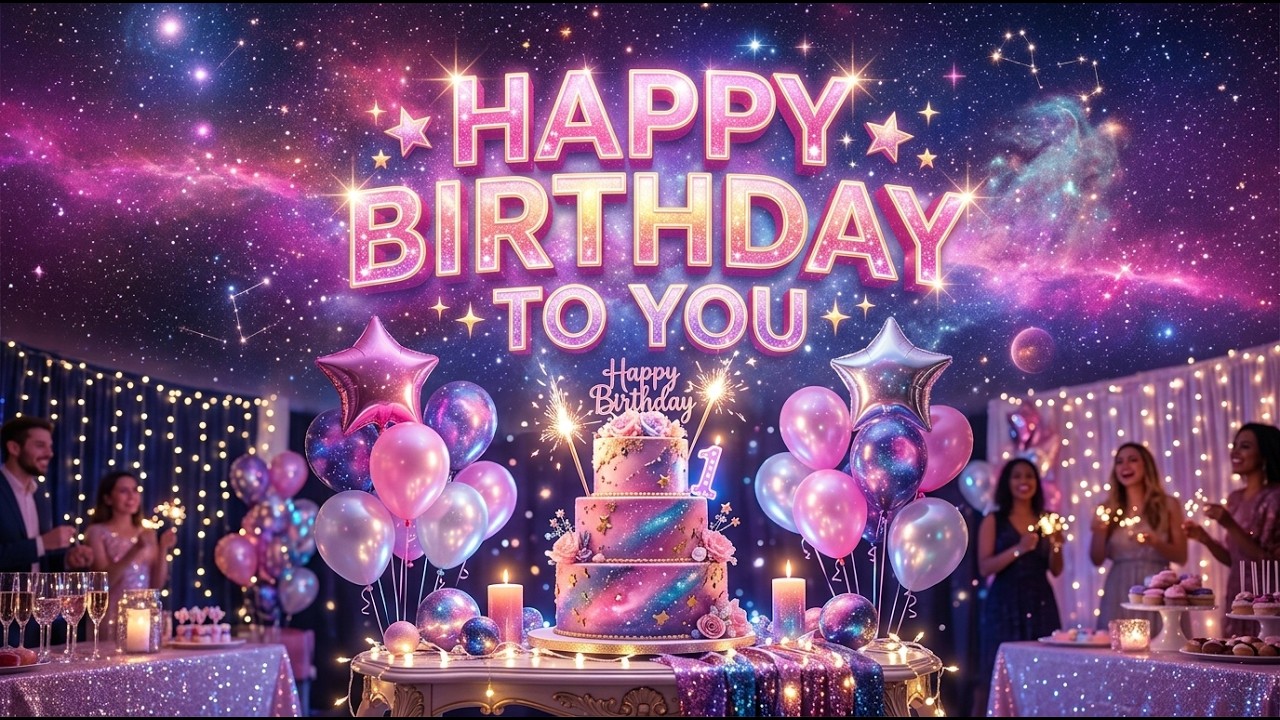 Песня &laquo;С днем ​​рождения тебя&raquo; 🎈🎁 | Красивое видеопоздравление с днем ​​рождения для друзей и семьи
