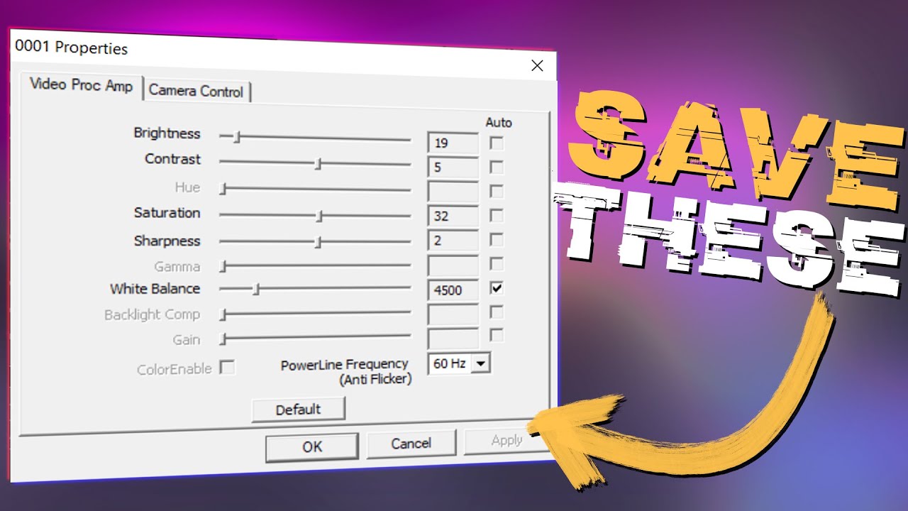 Stop struggling with your webcam settings.