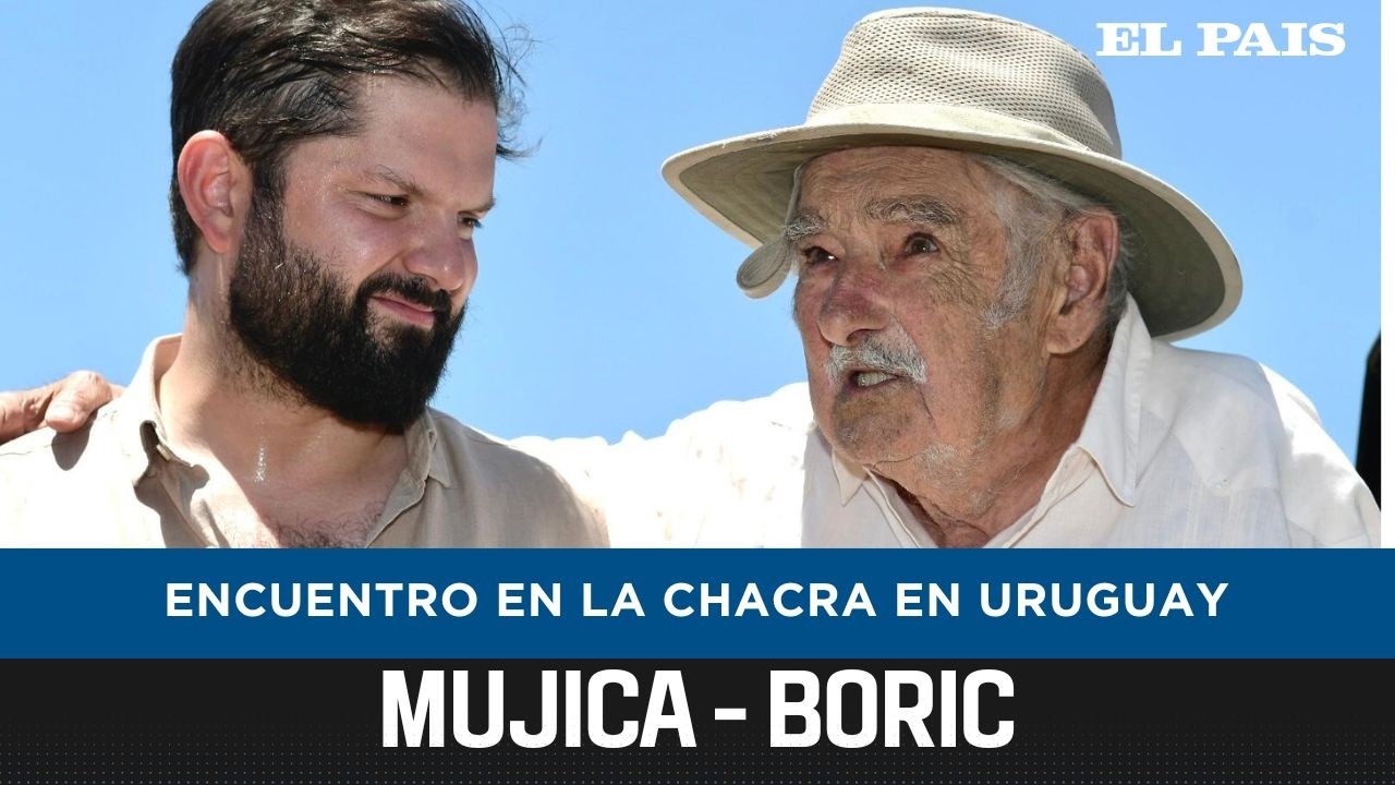 José Mujica recibió a Gabriel Boric en su chacra en Montevideo: se reunieron y plantaron un olivo