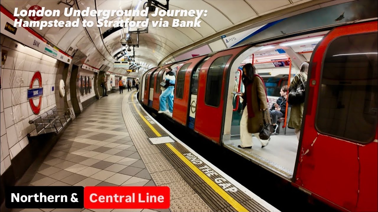 London Underground Journey: Hampstead to Stratford via Bank 