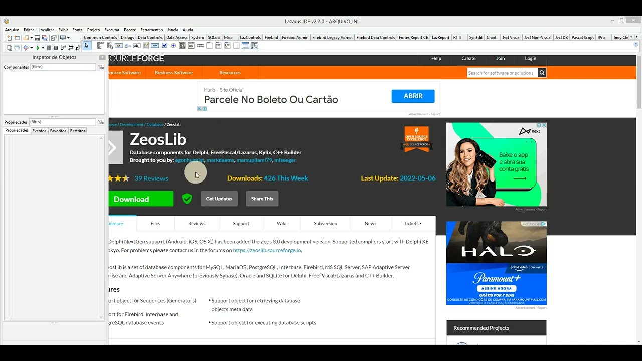 INSTALAÇÃO DO ZEOS 7.2.14 RELEASE NO LAZARUS 2. 2. 0