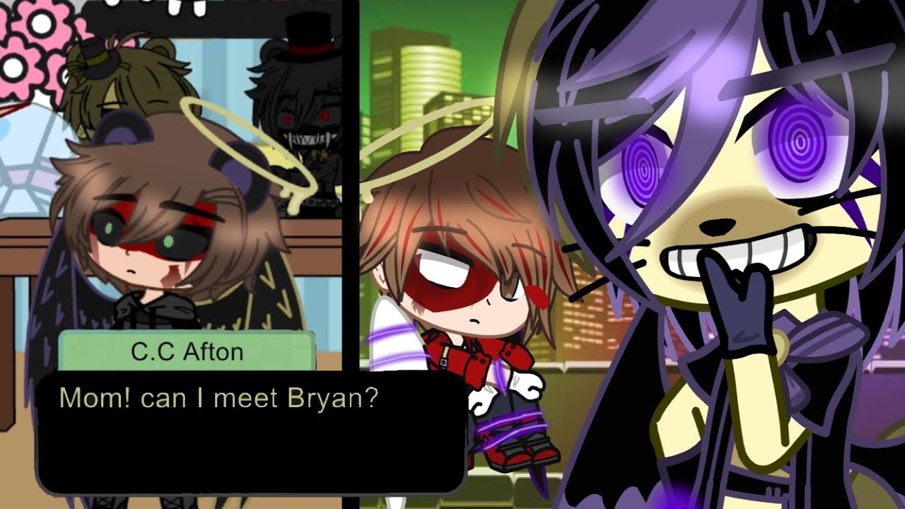 C.C meeting Bryan || Gacha || Fnaf || TFF || Afton family  || read description!!! ||