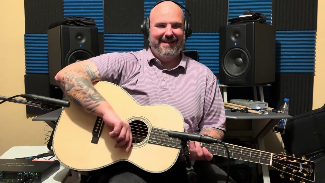 Демонстрация гитар Young Guitars 000-42, выставочного качества, из бразильского палисандра и крас...