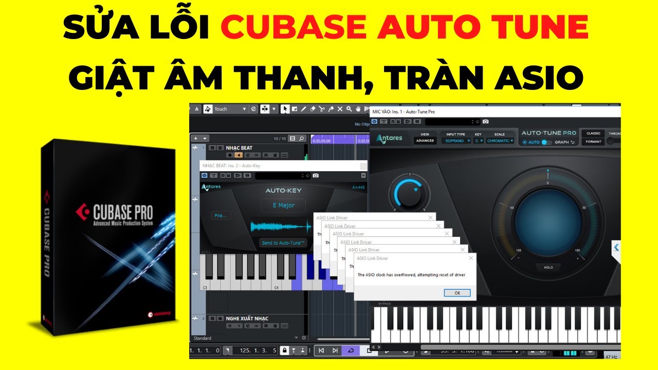 Hướng Dẫn Sửa Lỗi GIẬT ÂM THANH, TRÀN ASIO Khi Hát Live CUBASE 10 AUTO-TUNE PRO | Saka Studio