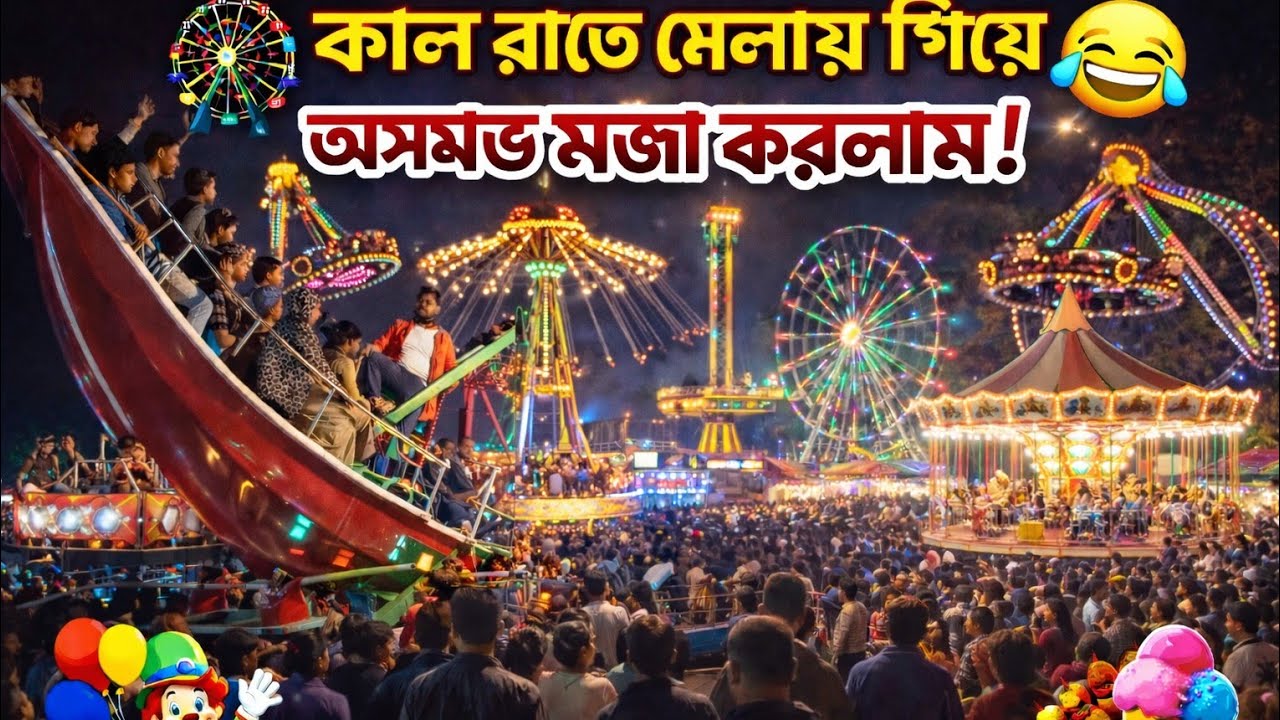 মেয়েদেরকে নিয়ে মেলায় ঘুরতে গেলাম।