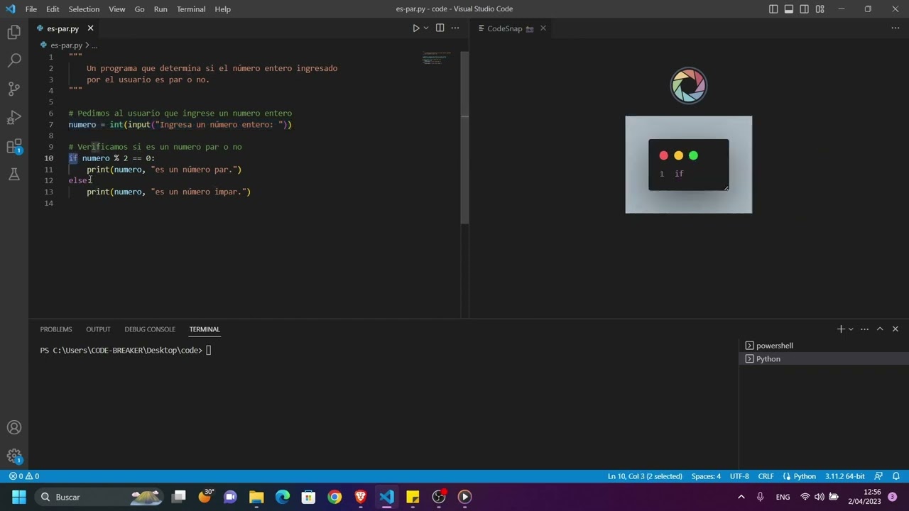 Determinar un numero par | Python