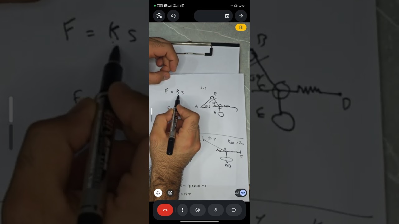 ميكانيك هندسي (الاتزان -السبرنگ) مرحلة اولى 