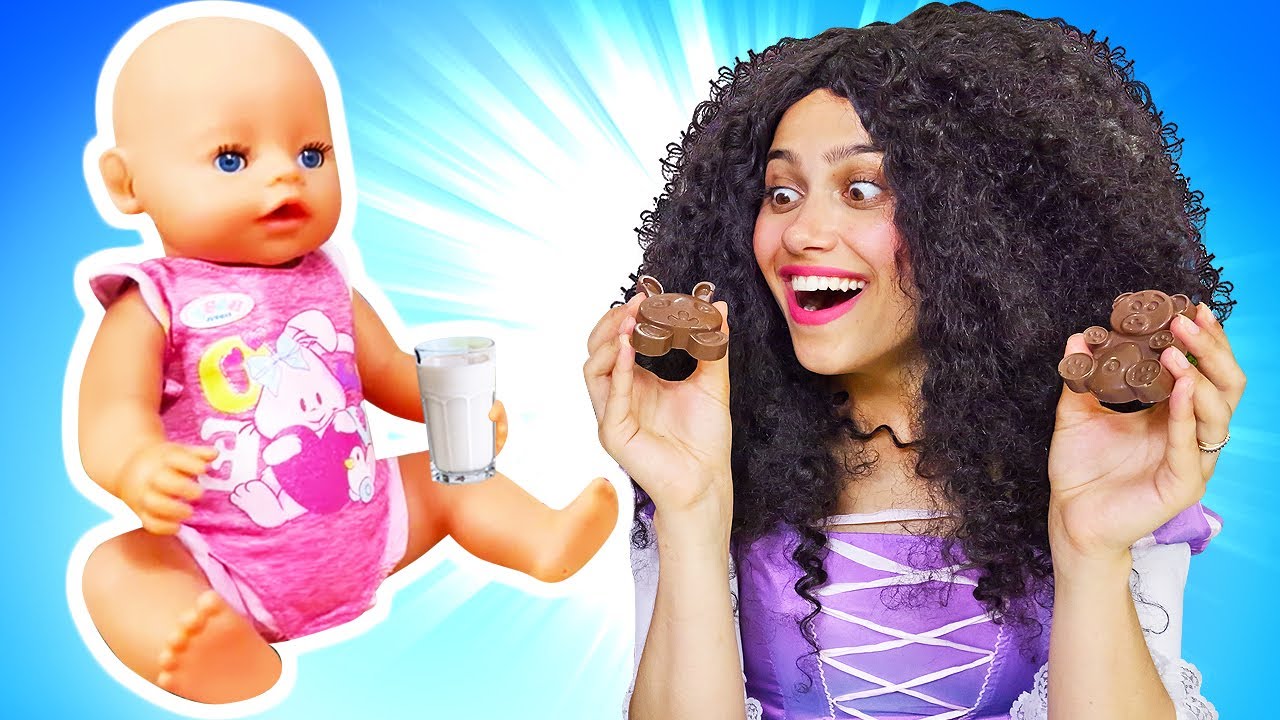 Die Prinzessinnen und Baby Born. Puppen Videos für Kinder. 3 Folgen am Stück